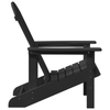 Hage lounge møbler 2 pcs Svart 74 x 82 x 90cm Polyethylen