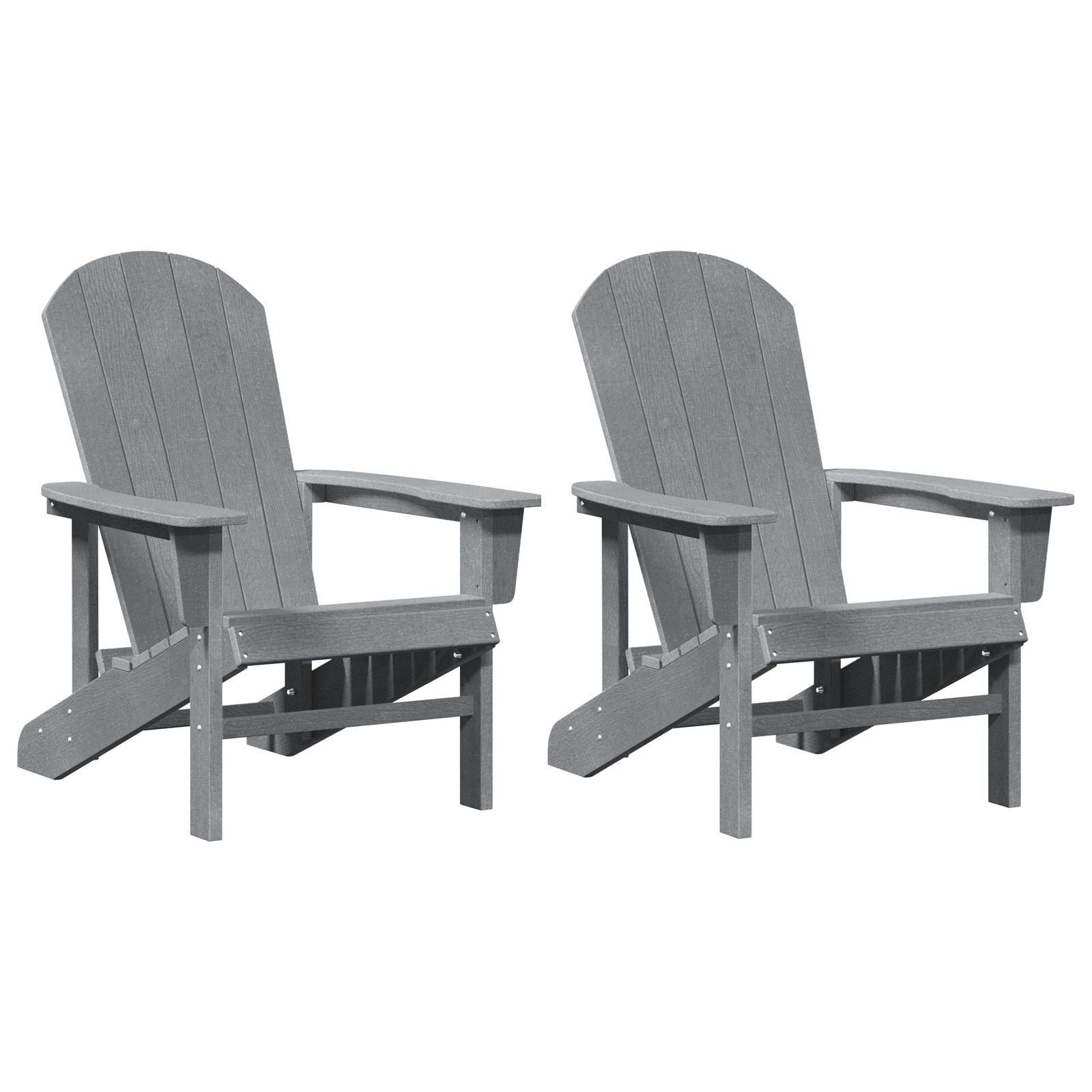 Hage lounge møbler 2 pcs Lysegrå 74 x 82 x 90cm Polyethylen
