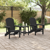 Hage lounge møbler 3 pcs Svart 38 x 38 x 46cm Polyethylen