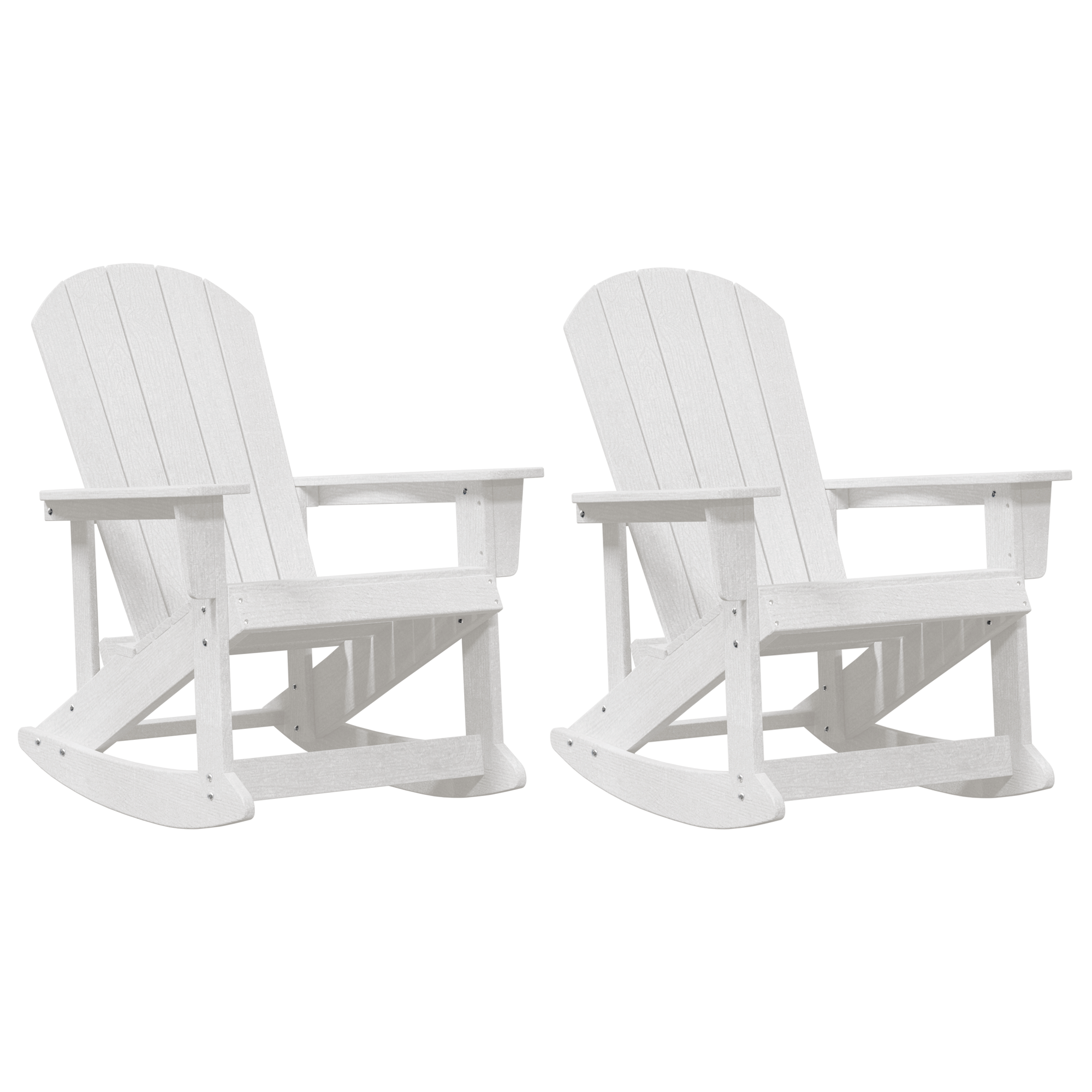 Adirondack Gyngestoler 2 pcs Hvit HDPE