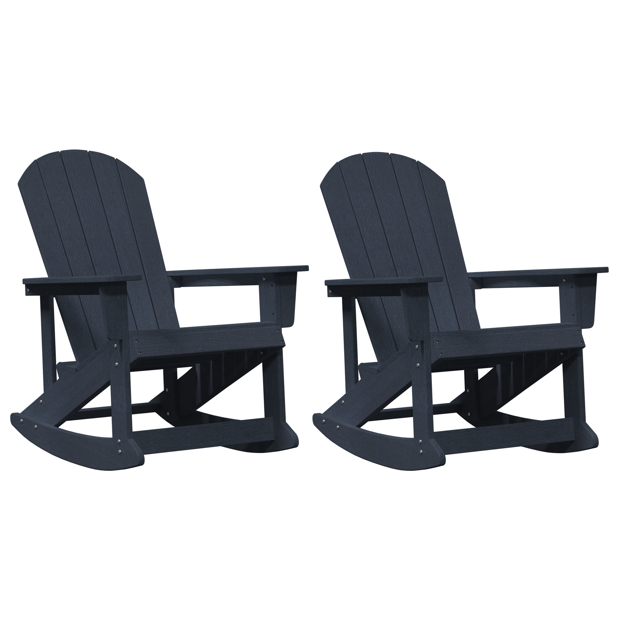 Adirondack Gyngestoler 2 pcs Marineblå HDPE