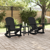 Adirondack Gyngestoler 2 pcs Svart HDPE