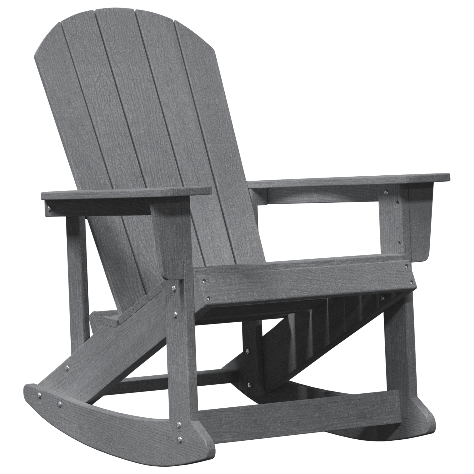 Adirondack Gyngestoler 2 pcs Lysegrå HDPE