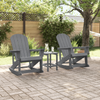 Adirondack Gyngestoler 2 pcs Lysegrå HDPE