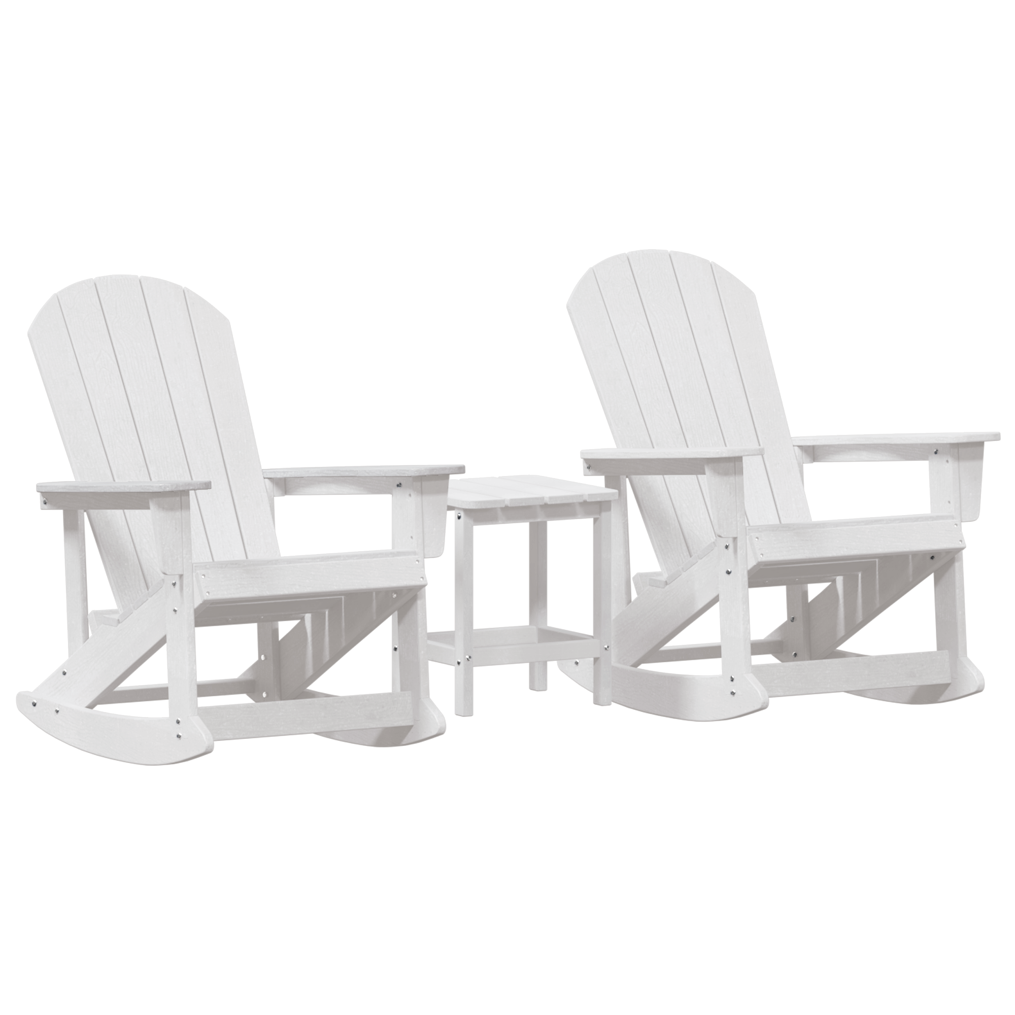 Hage lounge sett Hvit HDPE