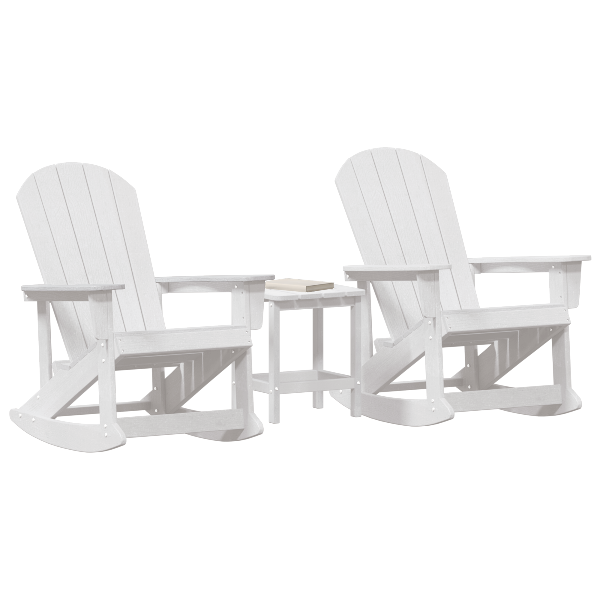 Hage lounge sett Hvit HDPE