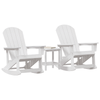 Hage lounge sett Hvit HDPE