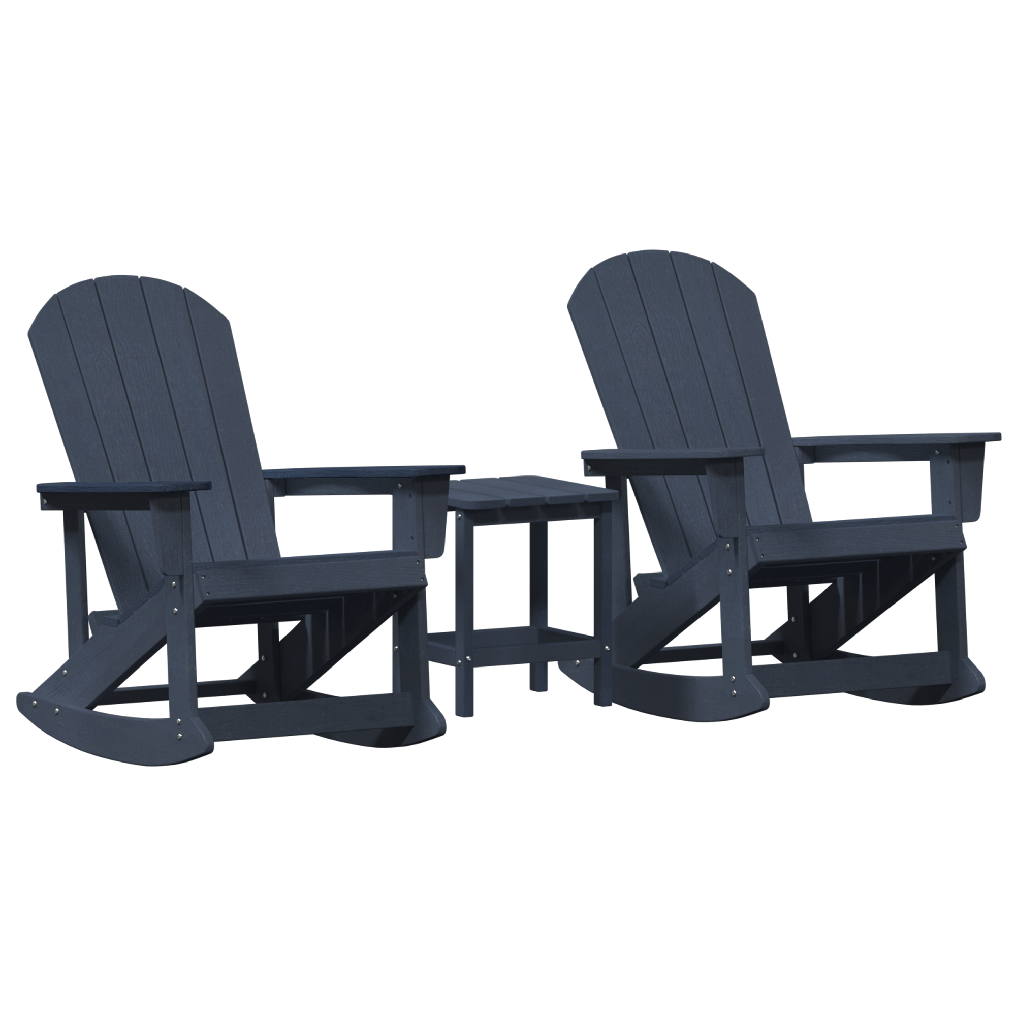 Hage lounge sett Marineblå HDPE