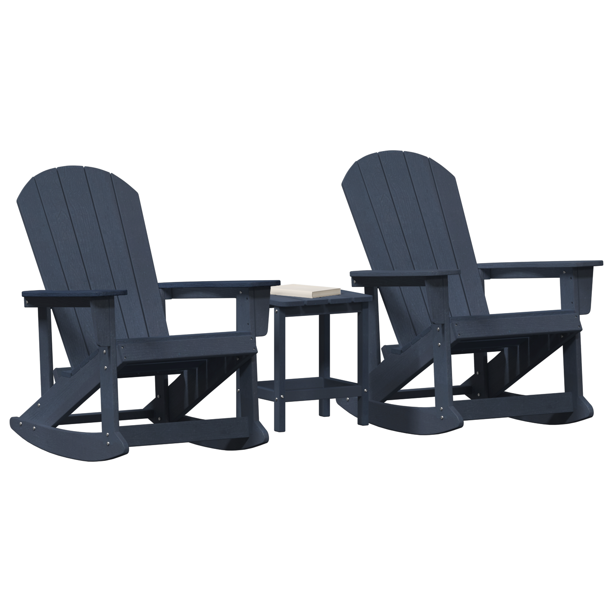 Hage lounge sett Marineblå HDPE