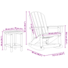 Hage lounge sett Svart HDPE