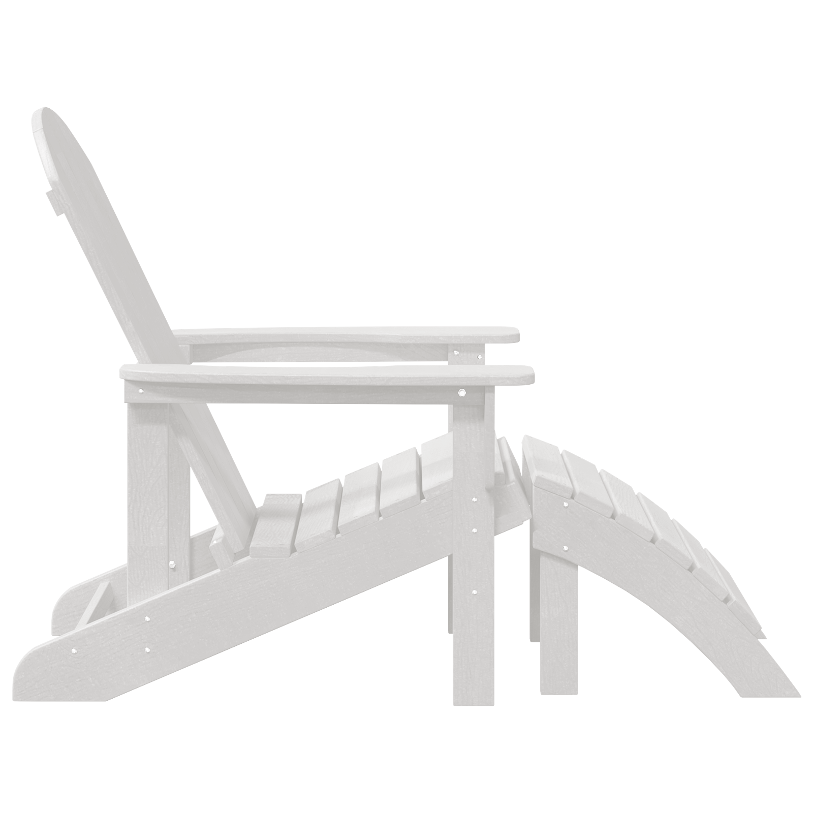 Hage lounge møbler 2 pcs Hvit 74 x 82 x 90cm Plast