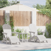 Hage Stol 2 pcs Hvit 83 x 74 x 92 cm Polyethylen