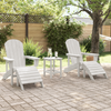Hage lounge møbler 2 pcs Hvit 74 x 82 x 90cm Plast
