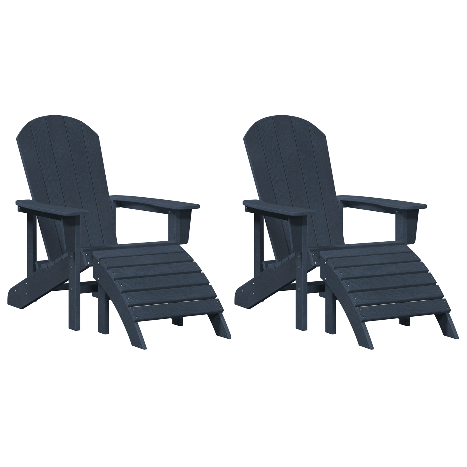 Hage lounge møbler 2 pcs Havblå 74 x 82 x 90cm Plast