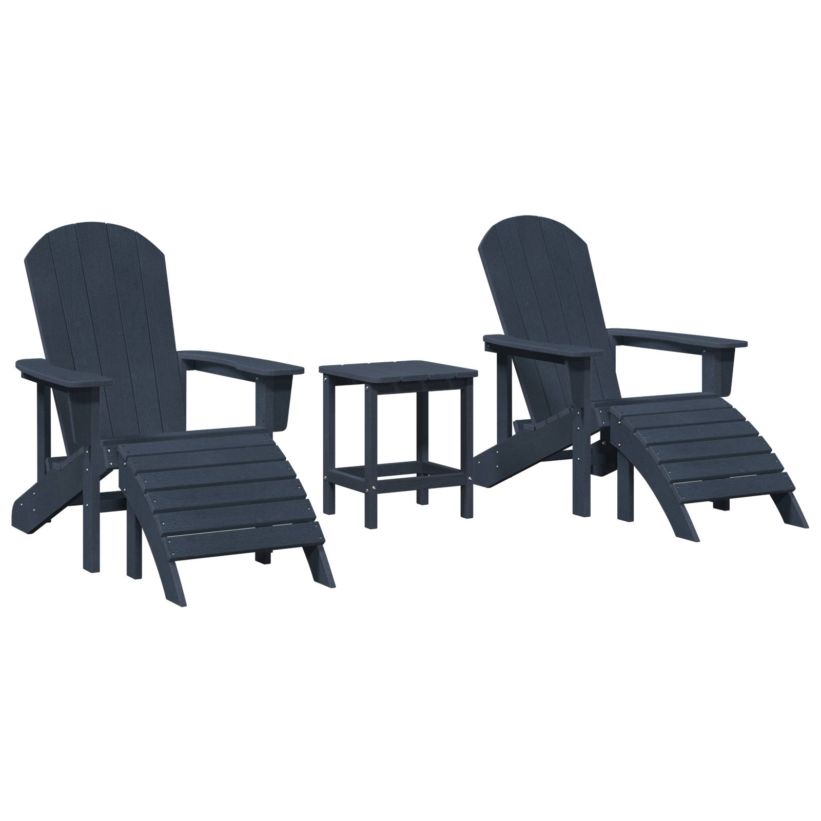 Hage lounge møbler 3 pcs Havblå 38 x 38 x 46cm Plast