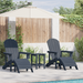 Hage Stol 3 pcs Havblå Polyethylen