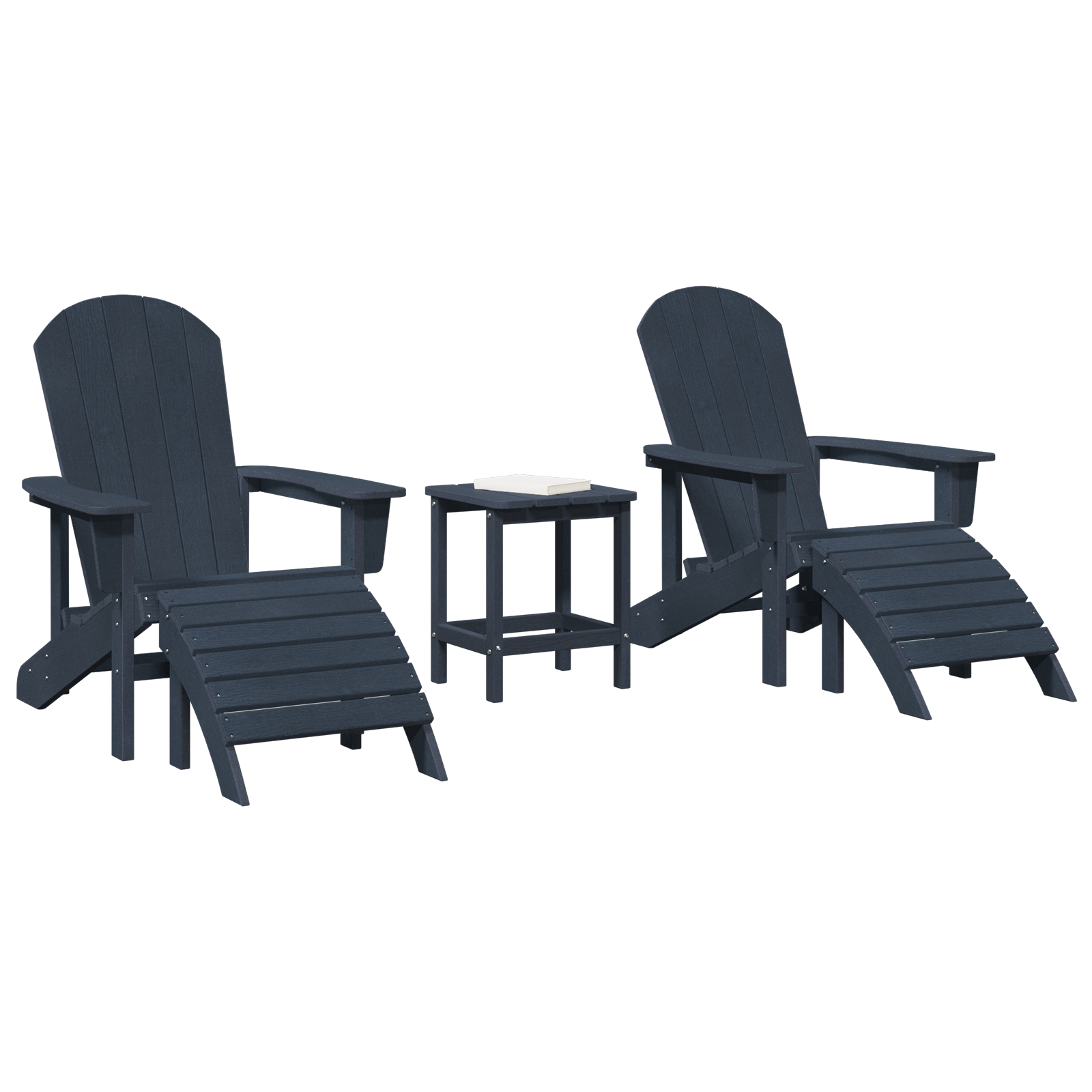 Hage lounge møbler 3 pcs Havblå 38 x 38 x 46cm Plast