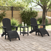 Hage lounge møbler 3 pcs Svart 38 x 38 x 46cm Plast