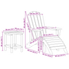 Hage lounge møbler 3 pcs Svart 38 x 38 x 46cm Plast