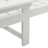 Hage lounge møbler 2 pcs Hvit 53 x 195.5 x 30cm Polyethylen