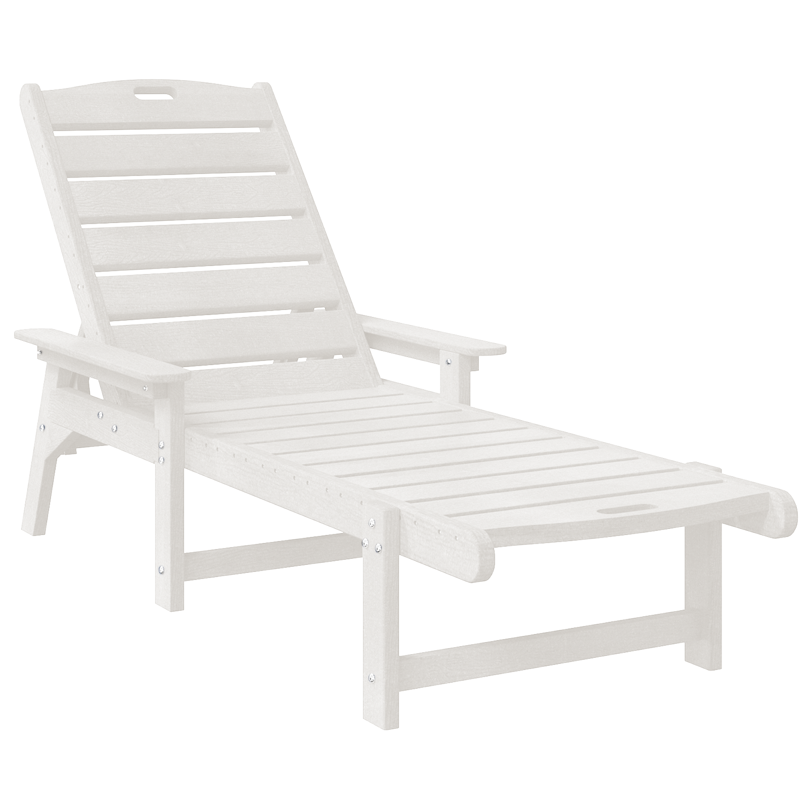 Hage lounge møbler 2 pcs Hvit 53 x 195.5 x 30cm Polyethylen