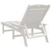 Hage lounge møbler 2 pcs Hvit 53 x 195.5 x 30cm Polyethylen
