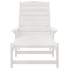 Hage lounge møbler 2 pcs Hvit 53 x 195.5 x 30cm Polyethylen