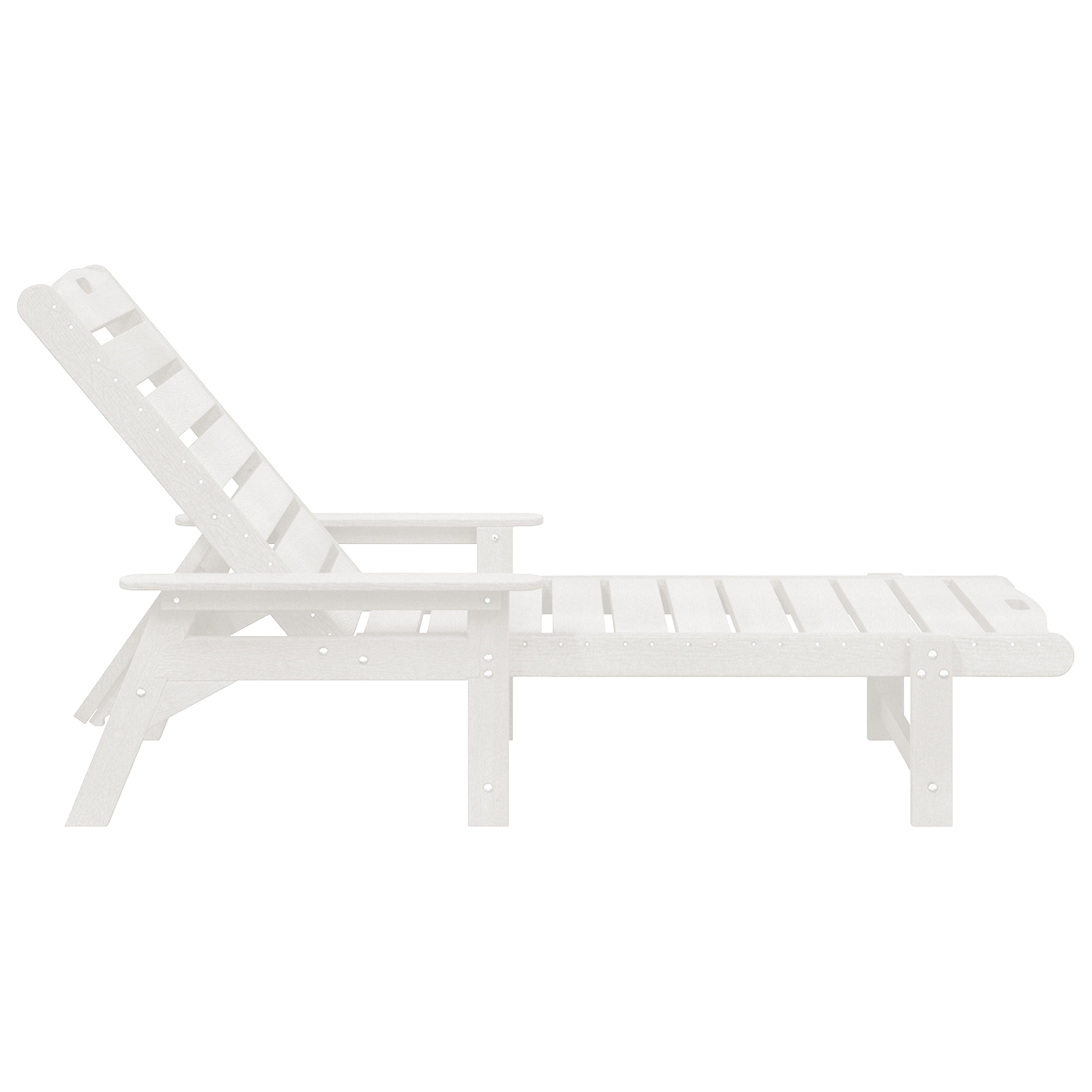 Hage lounge møbler 2 pcs Hvit 53 x 195.5 x 30cm Polyethylen
