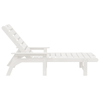 Hage lounge møbler 2 pcs Hvit 53 x 195.5 x 30cm Polyethylen