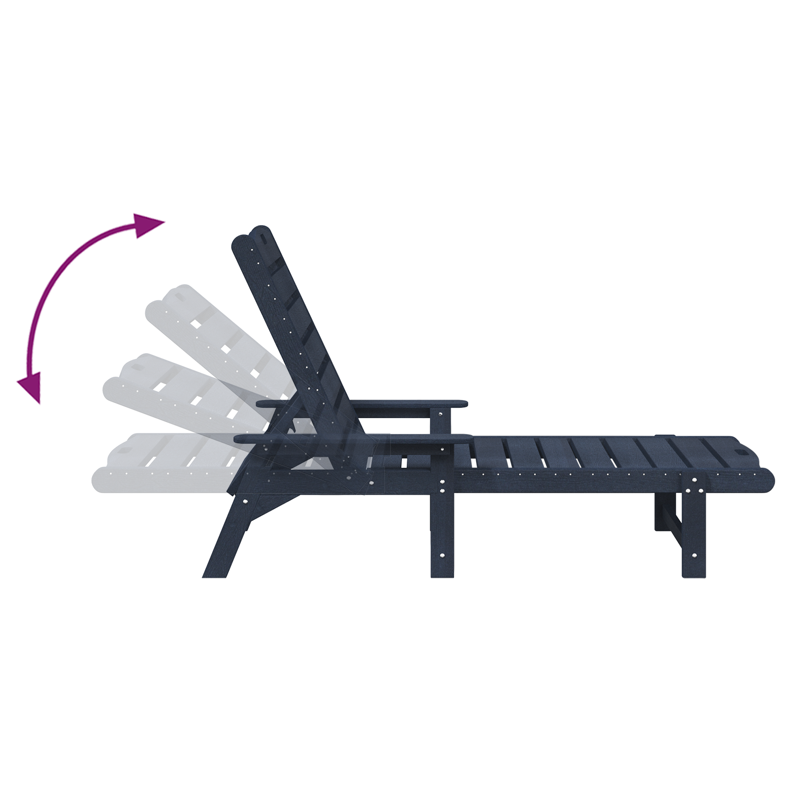 Hage lounge møbler 2 pcs Havblå 53 x 195.5 x 30cm Polyethylen