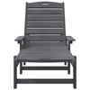 Hage lounge møbler 2 pcs Lysegrå 53 x 195.5 x 30cm Polyethylen