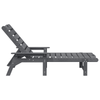 Hage lounge møbler 2 pcs Lysegrå 53 x 195.5 x 30cm Polyethylen