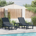 Solstol 3 pcs Havblå Polyethylen