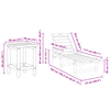 Hage lounge møbler 3 pcs Svart 38 x 38 x 46cm Polyethylen