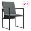 Hage Spisegruppe 11 pcs Svart Stål