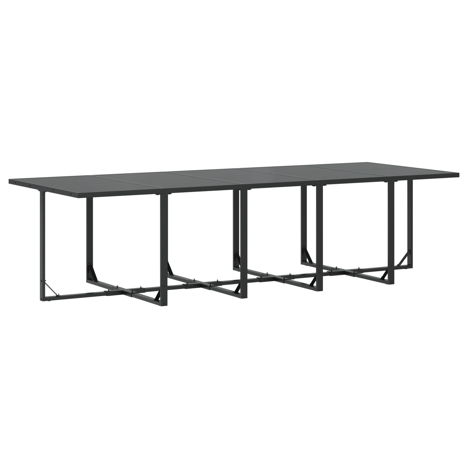 Hage Spisegruppe 15 pcs Svart Stål