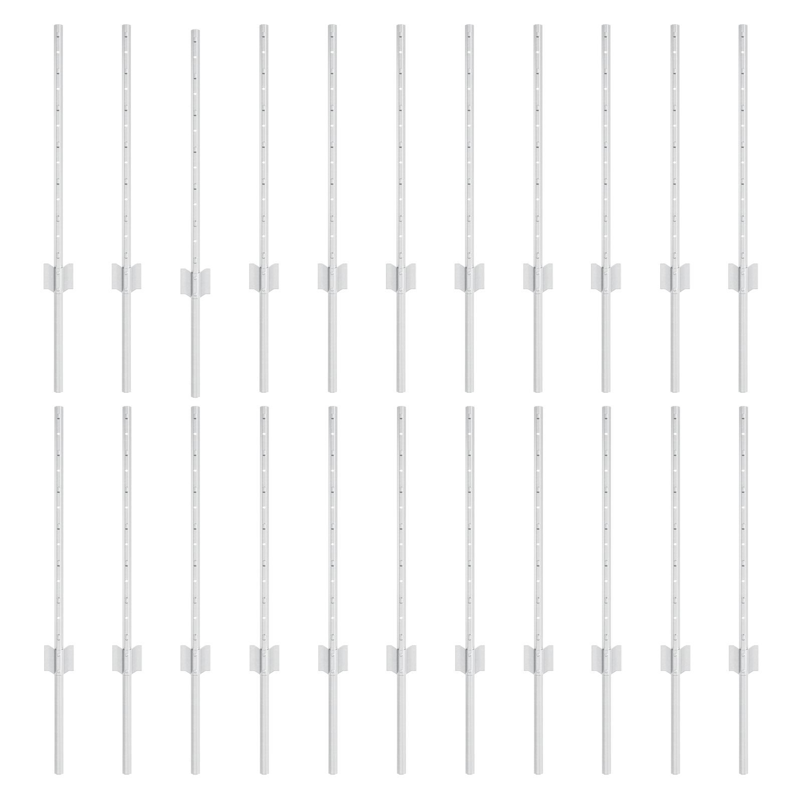 Gjerdepunkter 22 pcs sølv 100 cm Stål