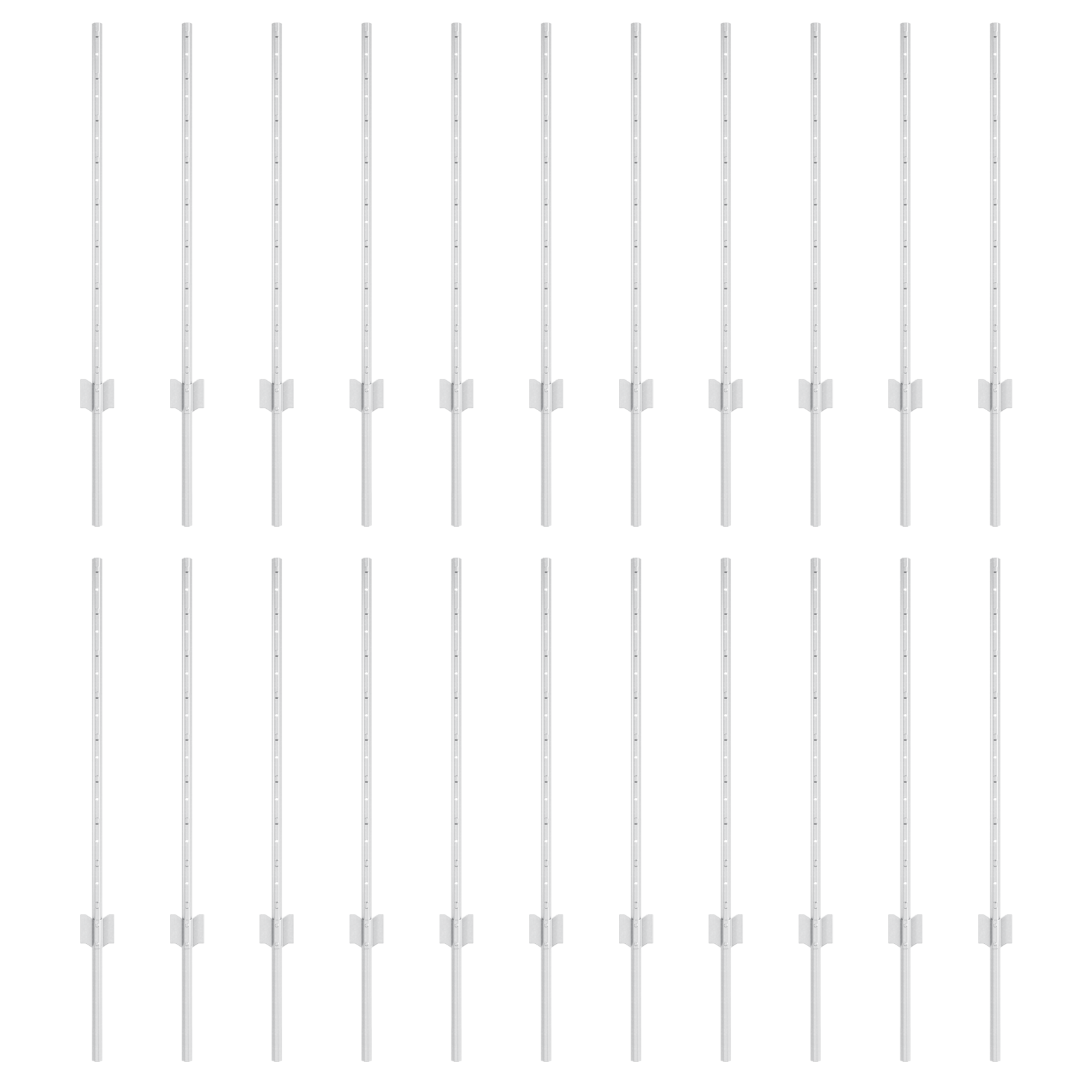 Gjerdepunkter 22 pcs sølv 120 cm Stål