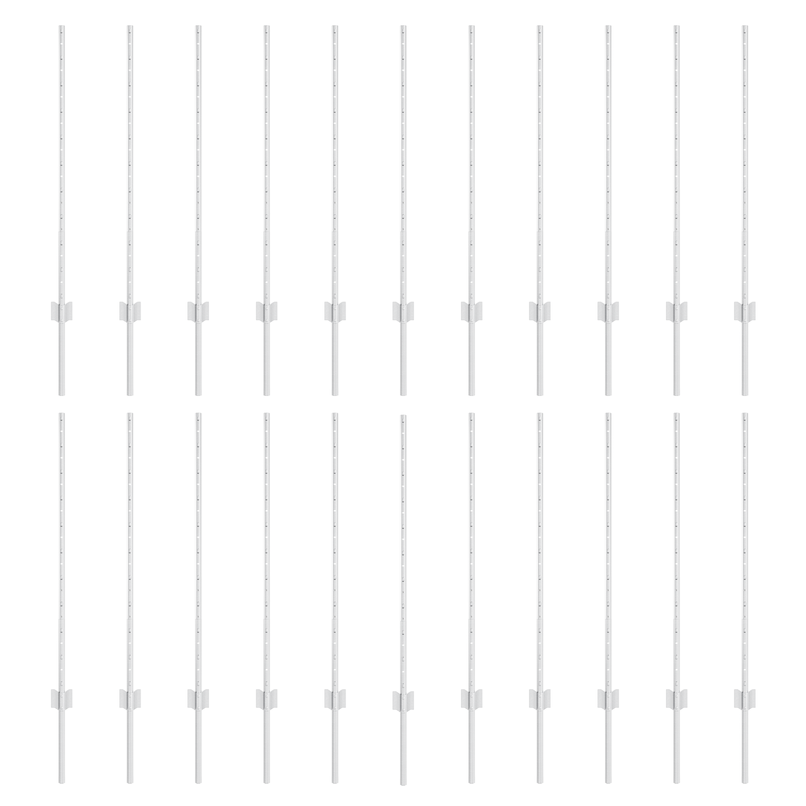 Gjerdepunkter 44 pcs sølv 140 cm Stål