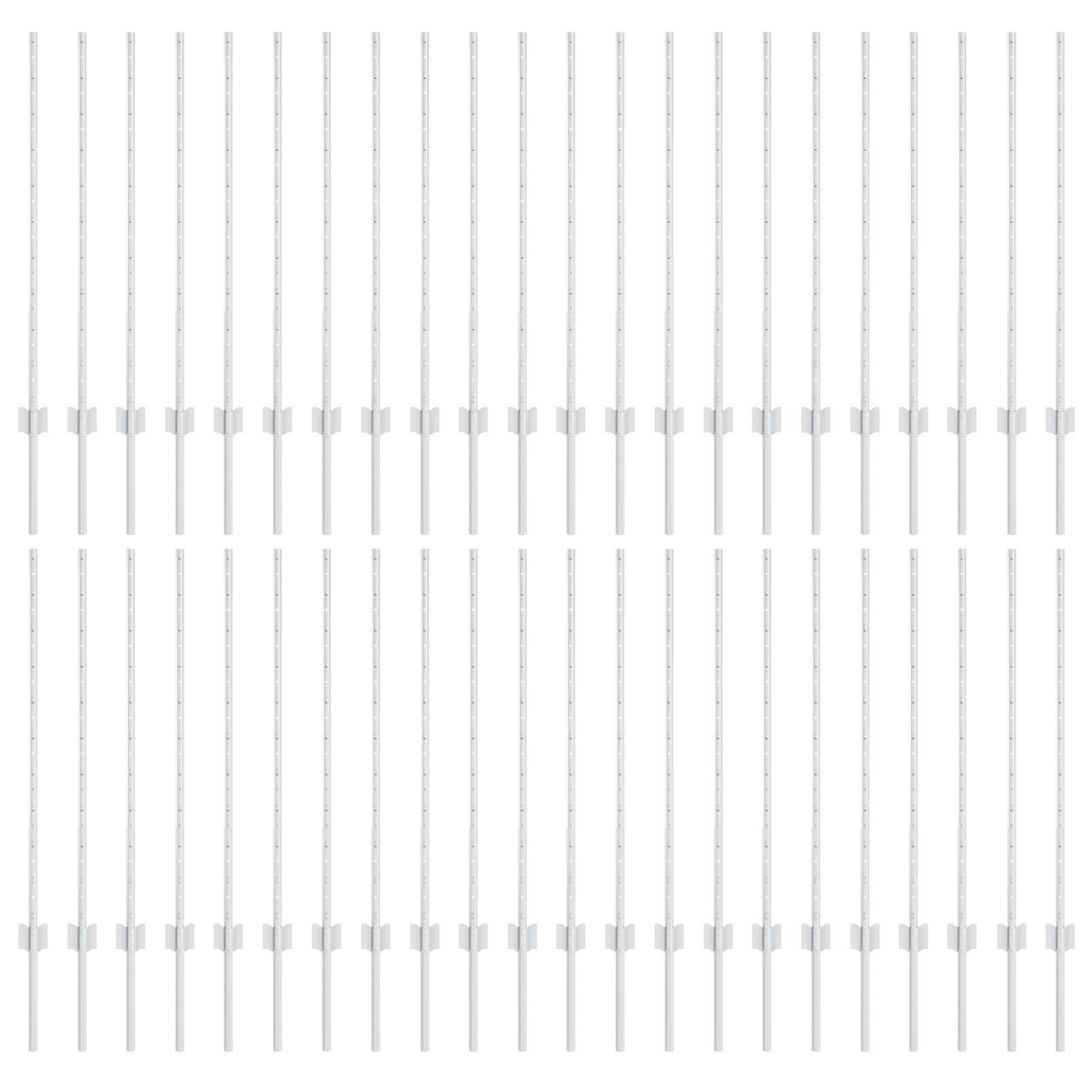 Gjerdepunkter 88 pcs sølv 140 cm Stål