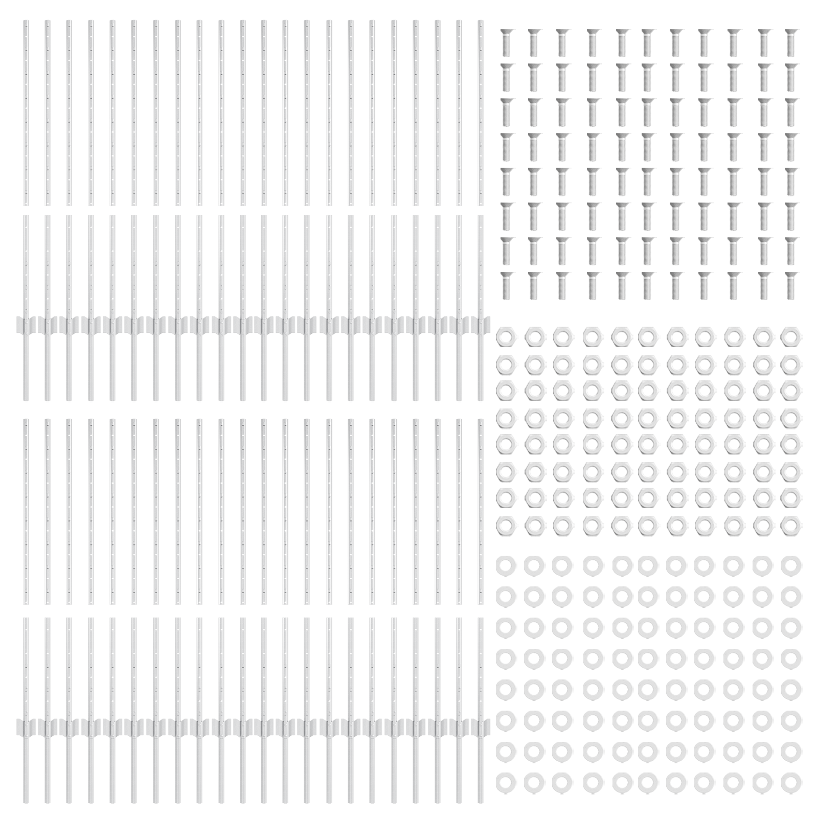 Gjerdepunkter 88 pcs sølv 140 cm Stål