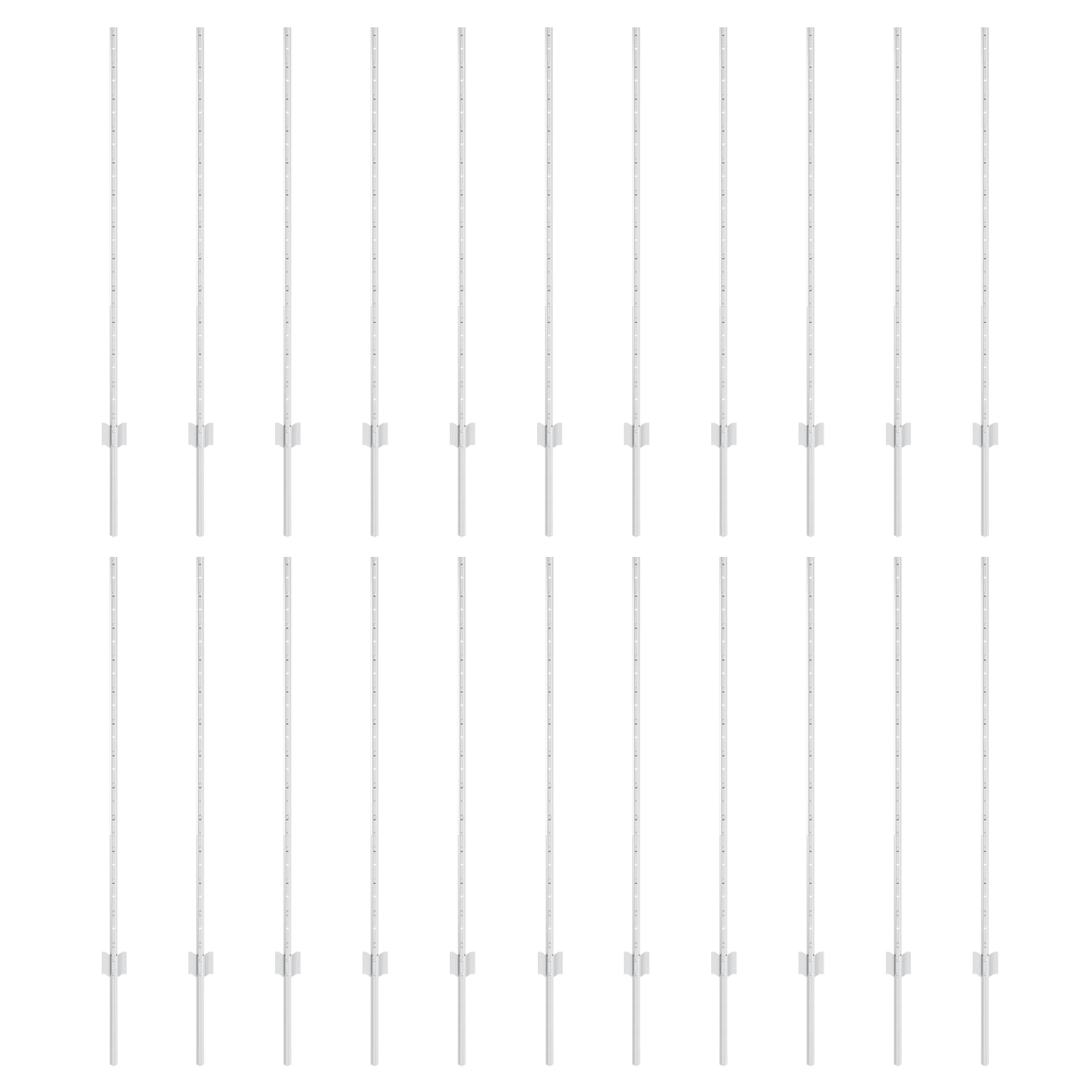 Gjerdepunkter 44 pcs sølv 160 cm Stål