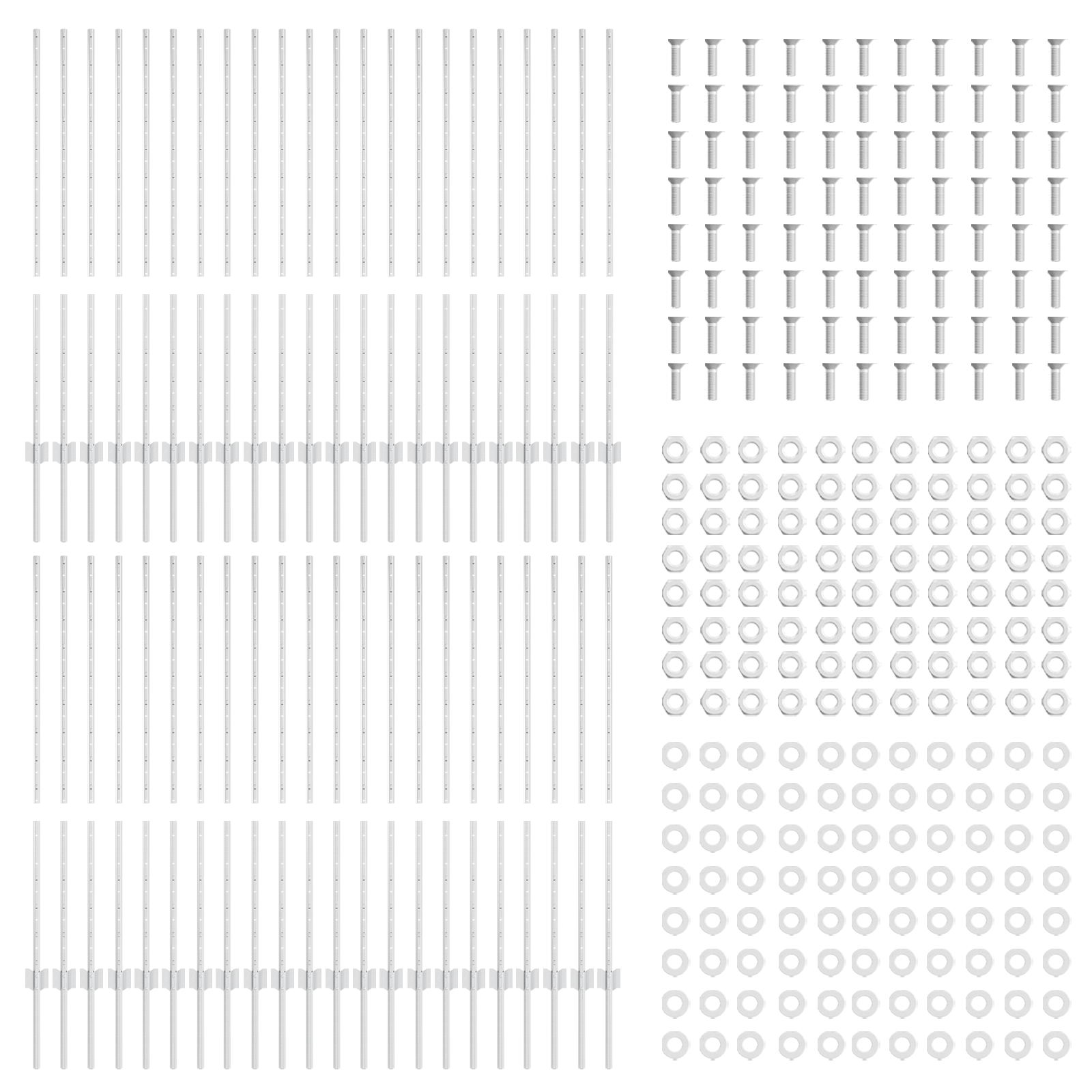 Gjerdepunkter 88 pcs sølv 160 cm Stål