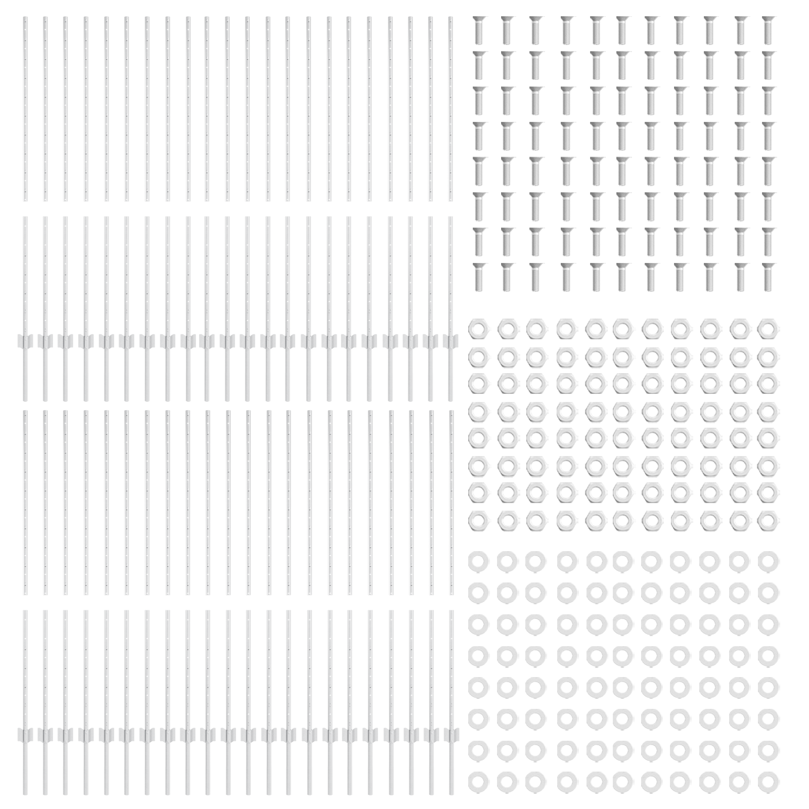 Gjerdepunkter 88 pcs sølv 180 cm Stål