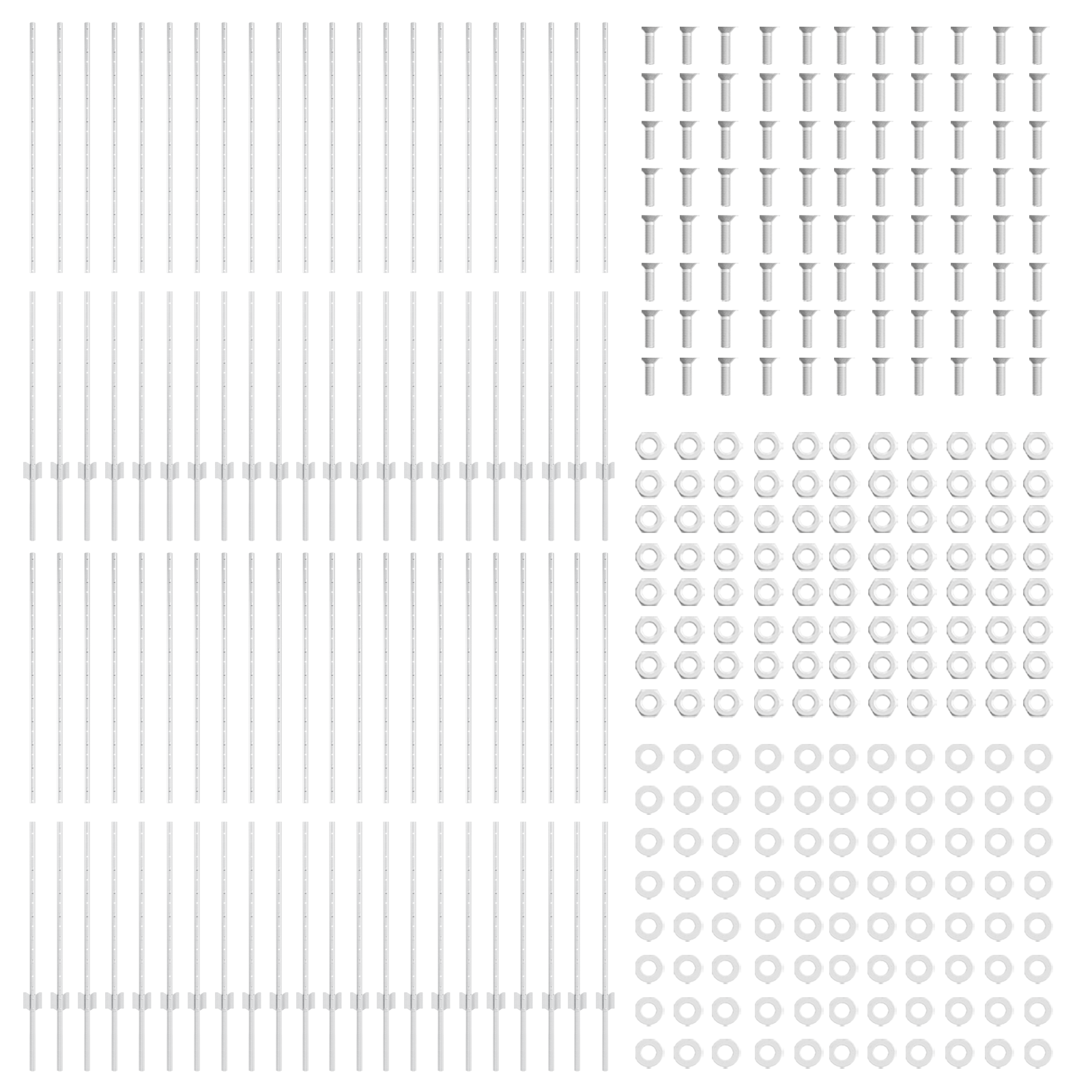 Gjerdepunkter 88 pcs sølv 200 cm Stål