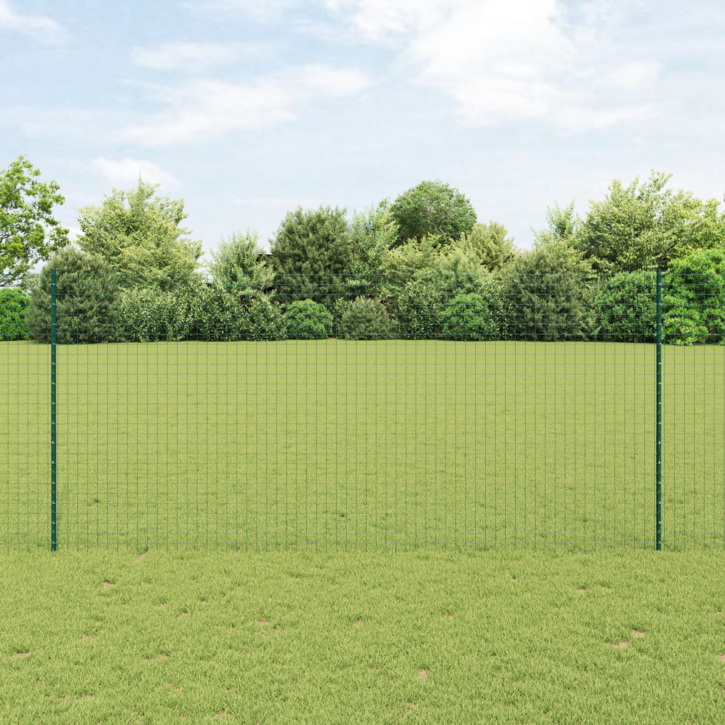 Euro gjerdet med stolpe 10 x 1,4 m PVC-belagt stål Grønn Mesh
