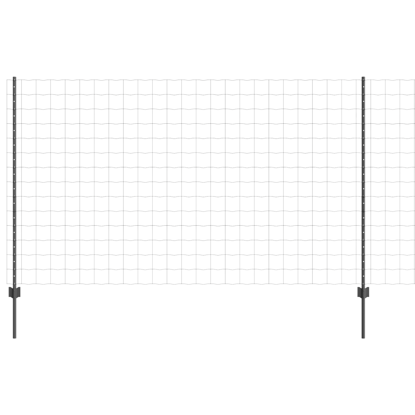 Euro gjerdet med stolpe 10 x 1,4 m PVC-belagt stål Grå Mesh