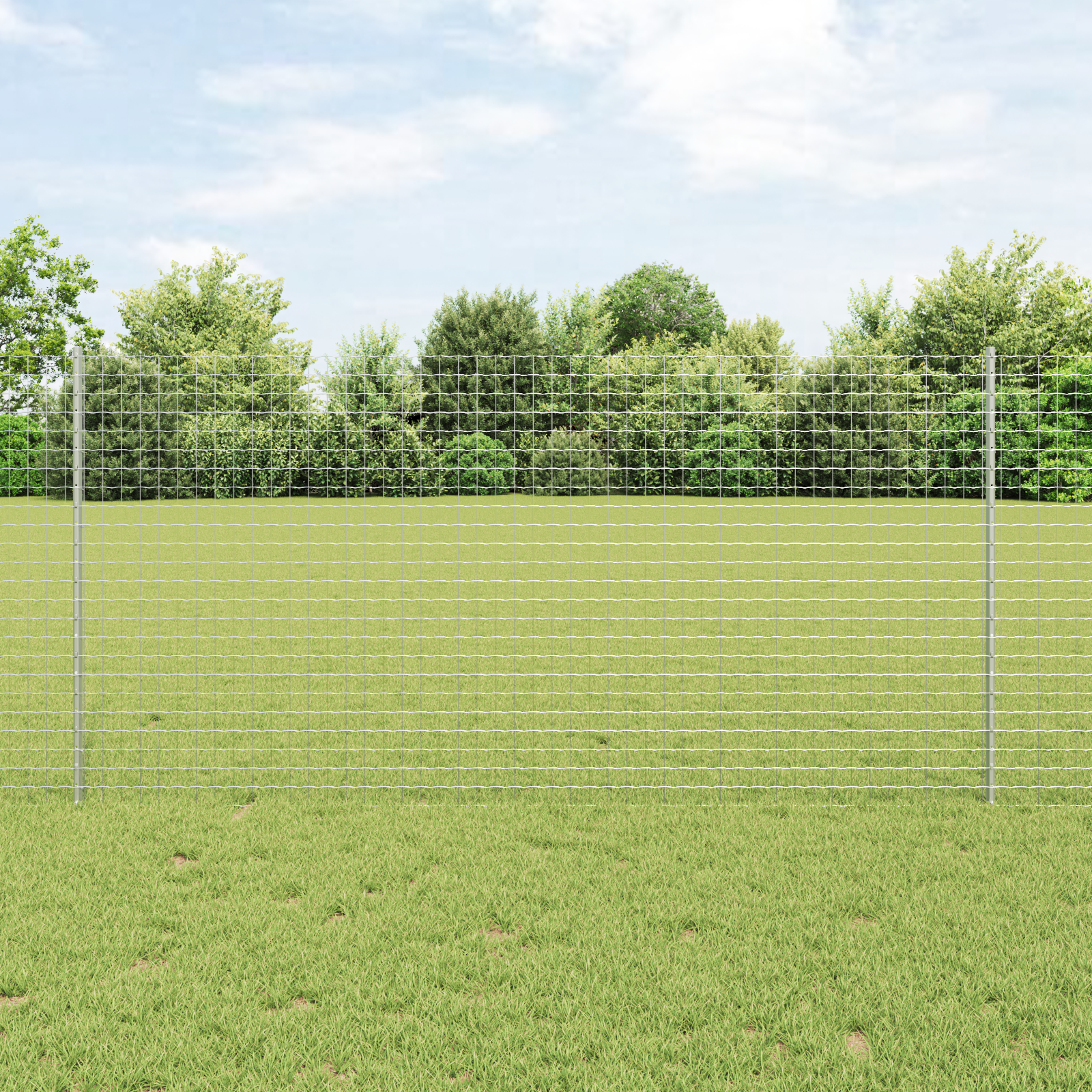 Gjerde med innlegg. sølv 1.2 x 10 m Stål