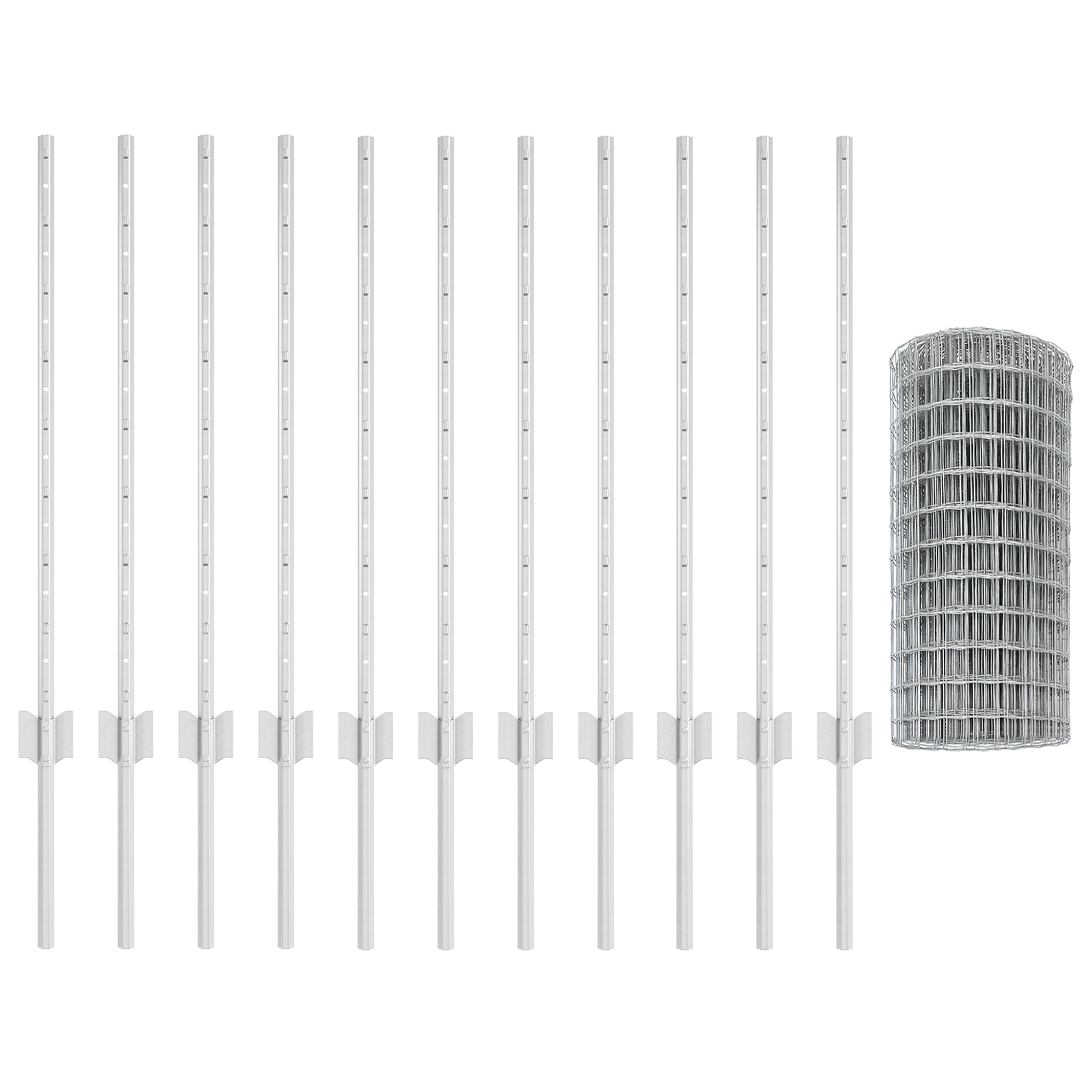 Gjerde med innlegg. sølv 0.8 x 25 m Stål