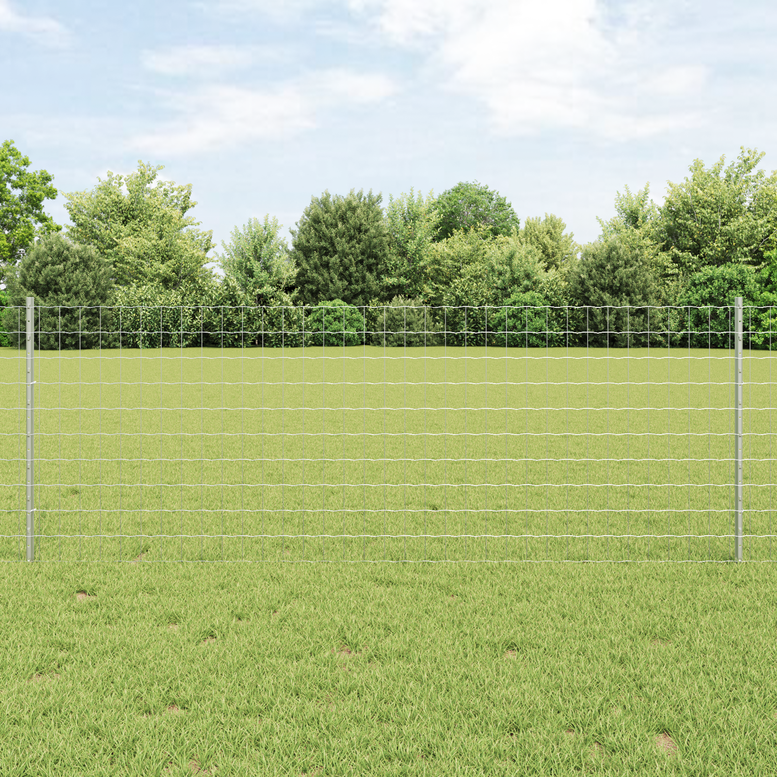 Gjerde med innlegg. sølv 0.8 x 25 m Stål